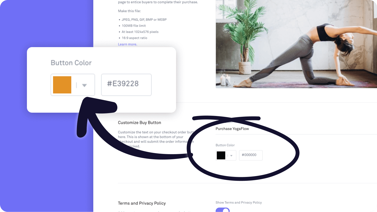Checkout button colour
