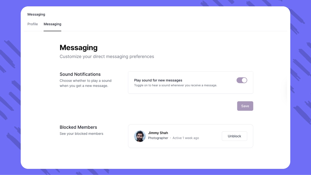 Member Messaging Controls Member Messaging Controls