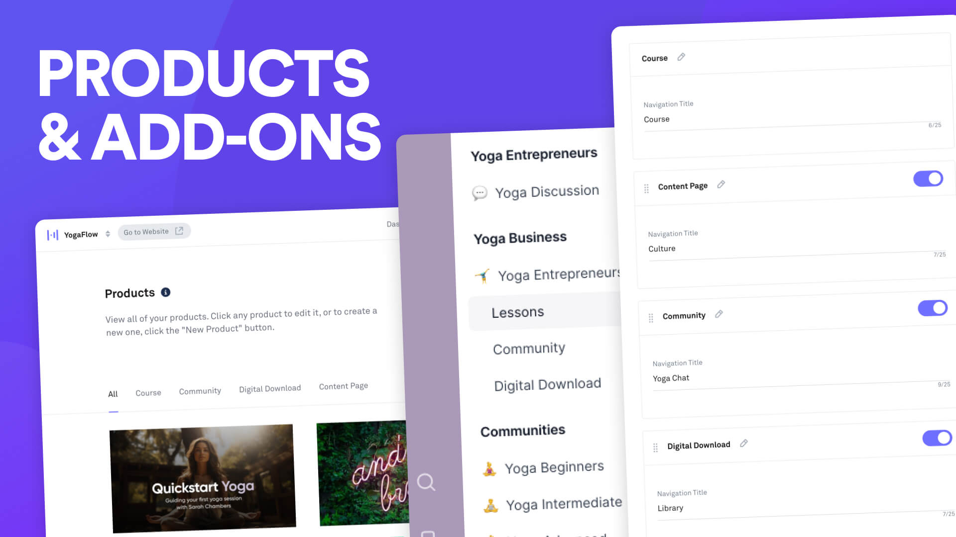 Products & Add-Ons Products & Add-Ons