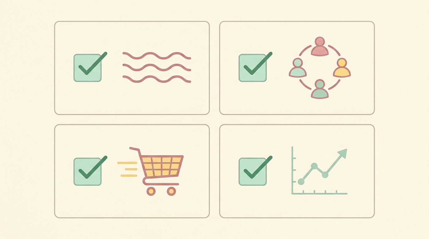 Feature checkboxes for drip content, community, checkout and analytics - what to look for in a membership builder