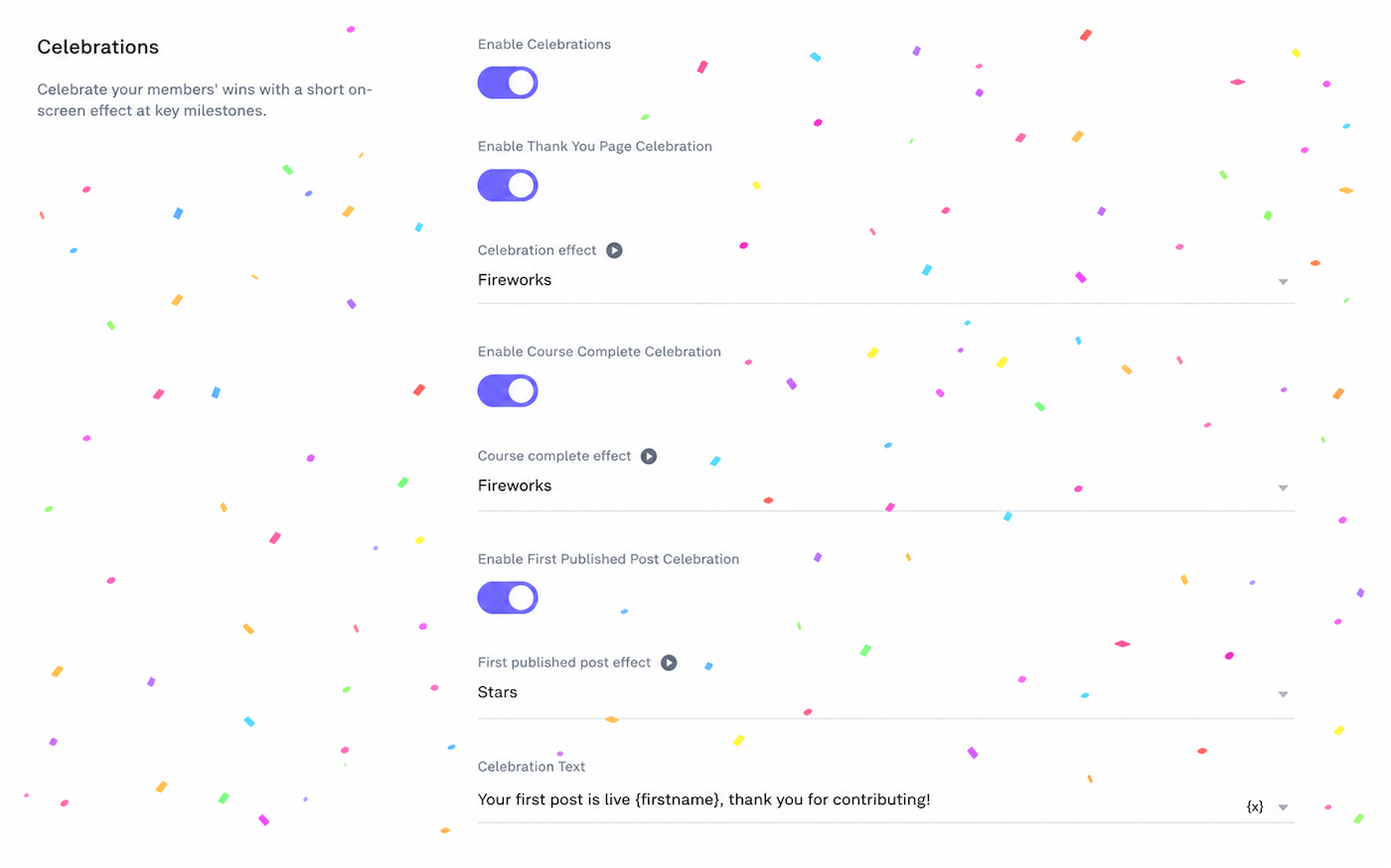 Celebration Effects For Communities 2
