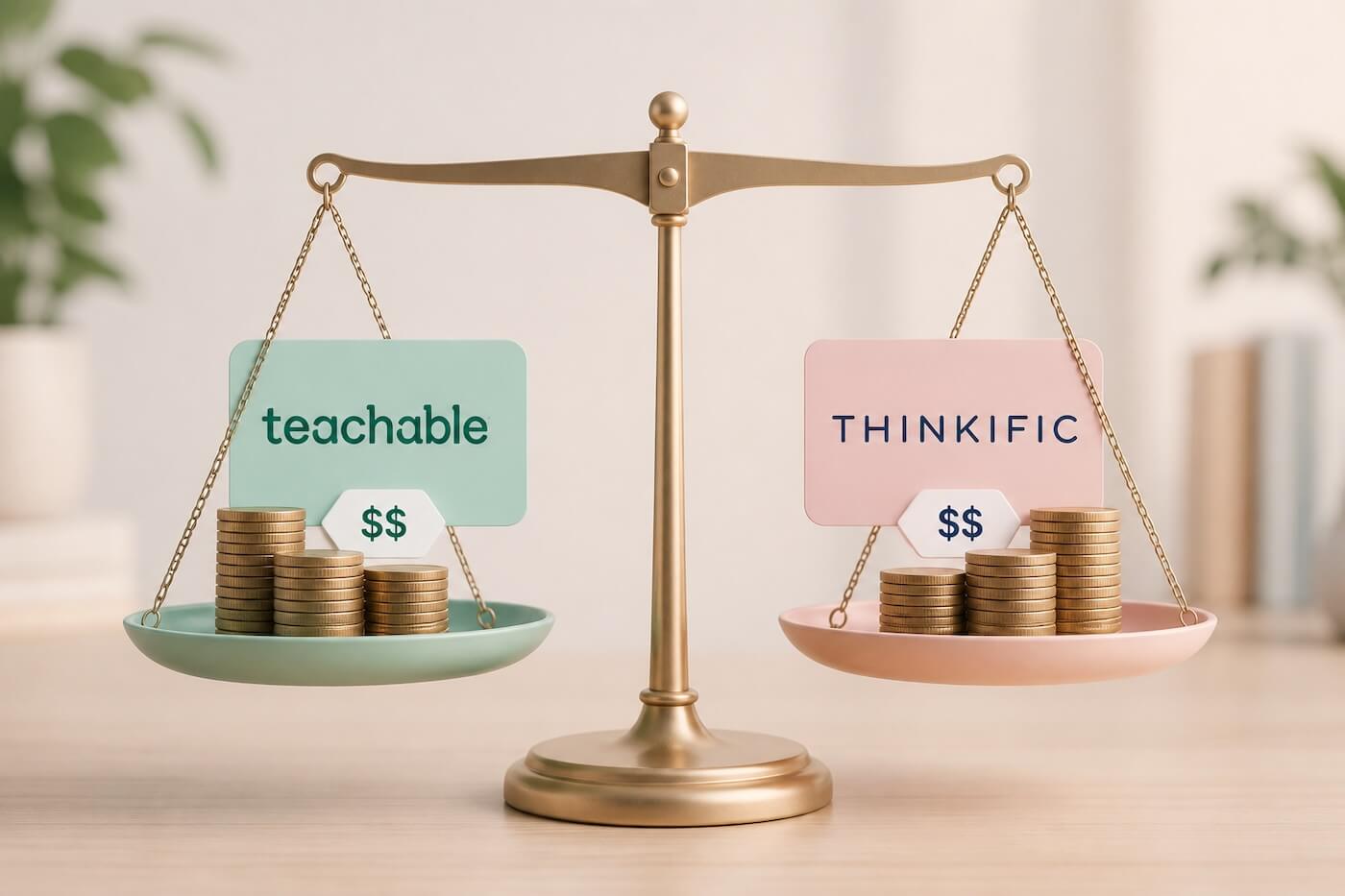 Teachable vs Thinkific pricing- what you will actually pay