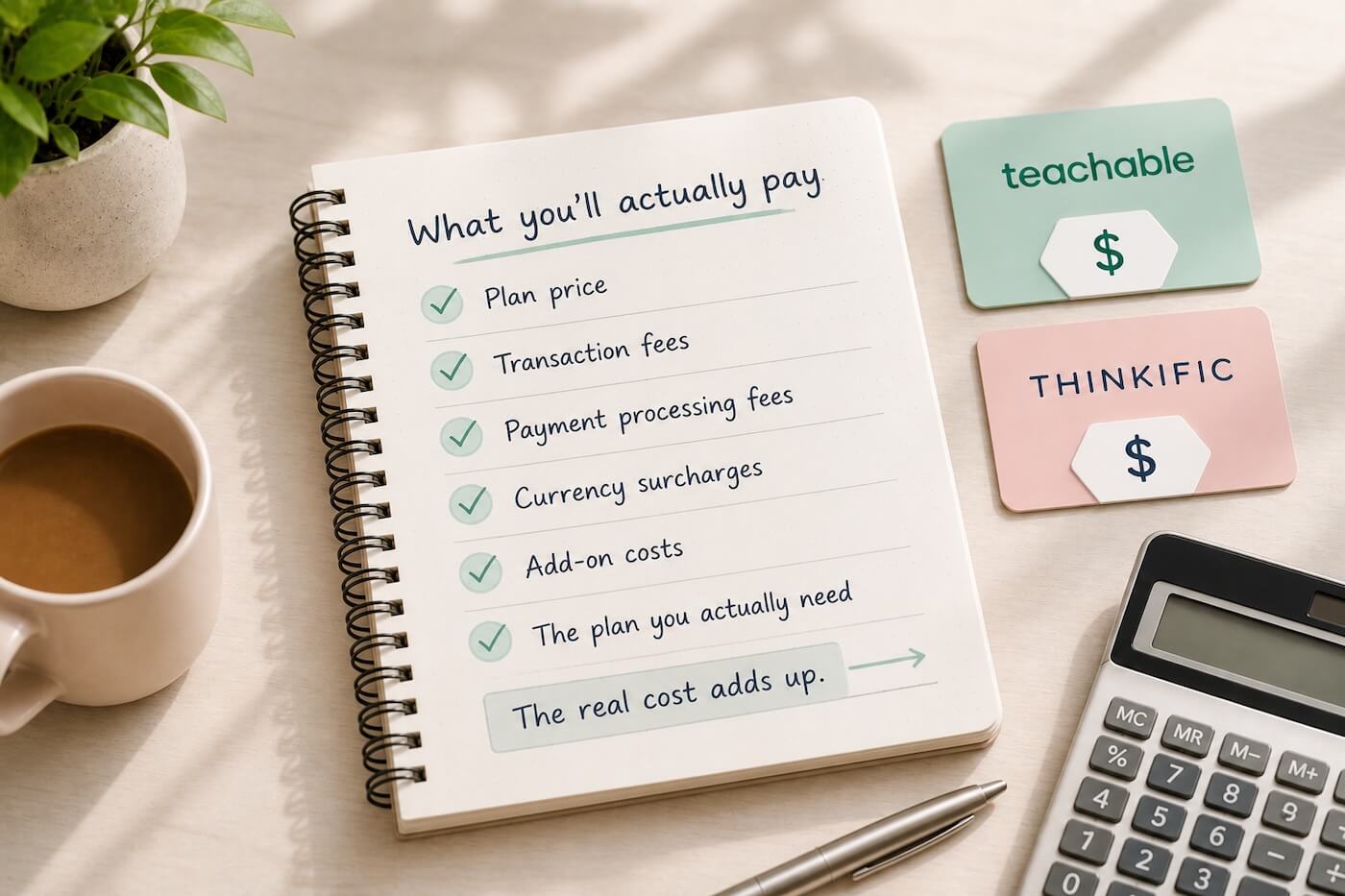 Teachable vs Thinkific pricing