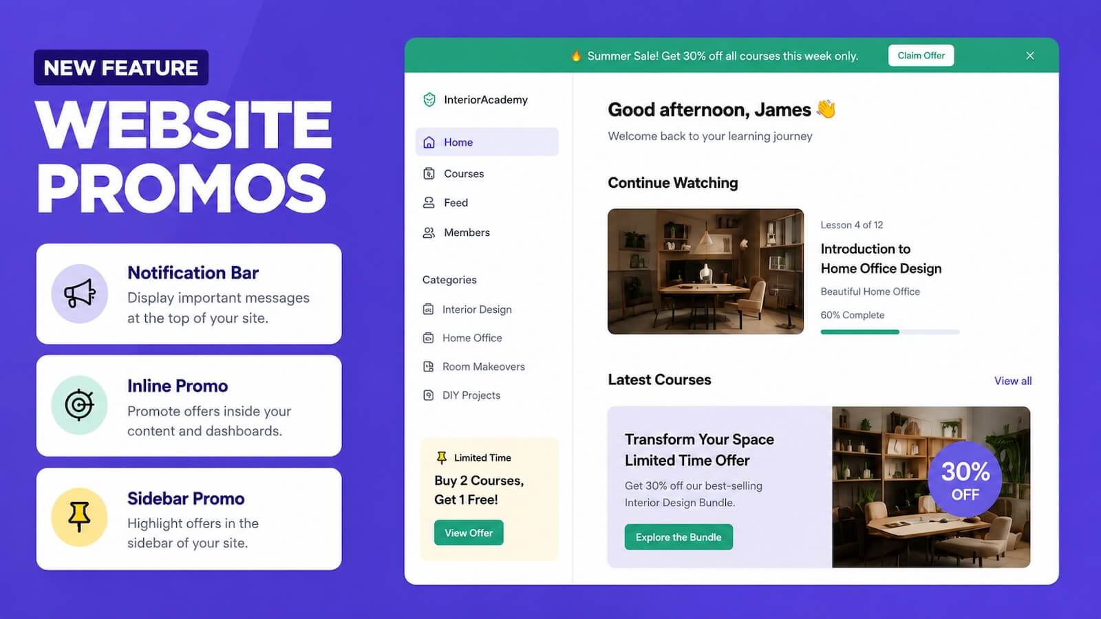Website Promos Are Live: Promote Your Products and Keep Members Engaged